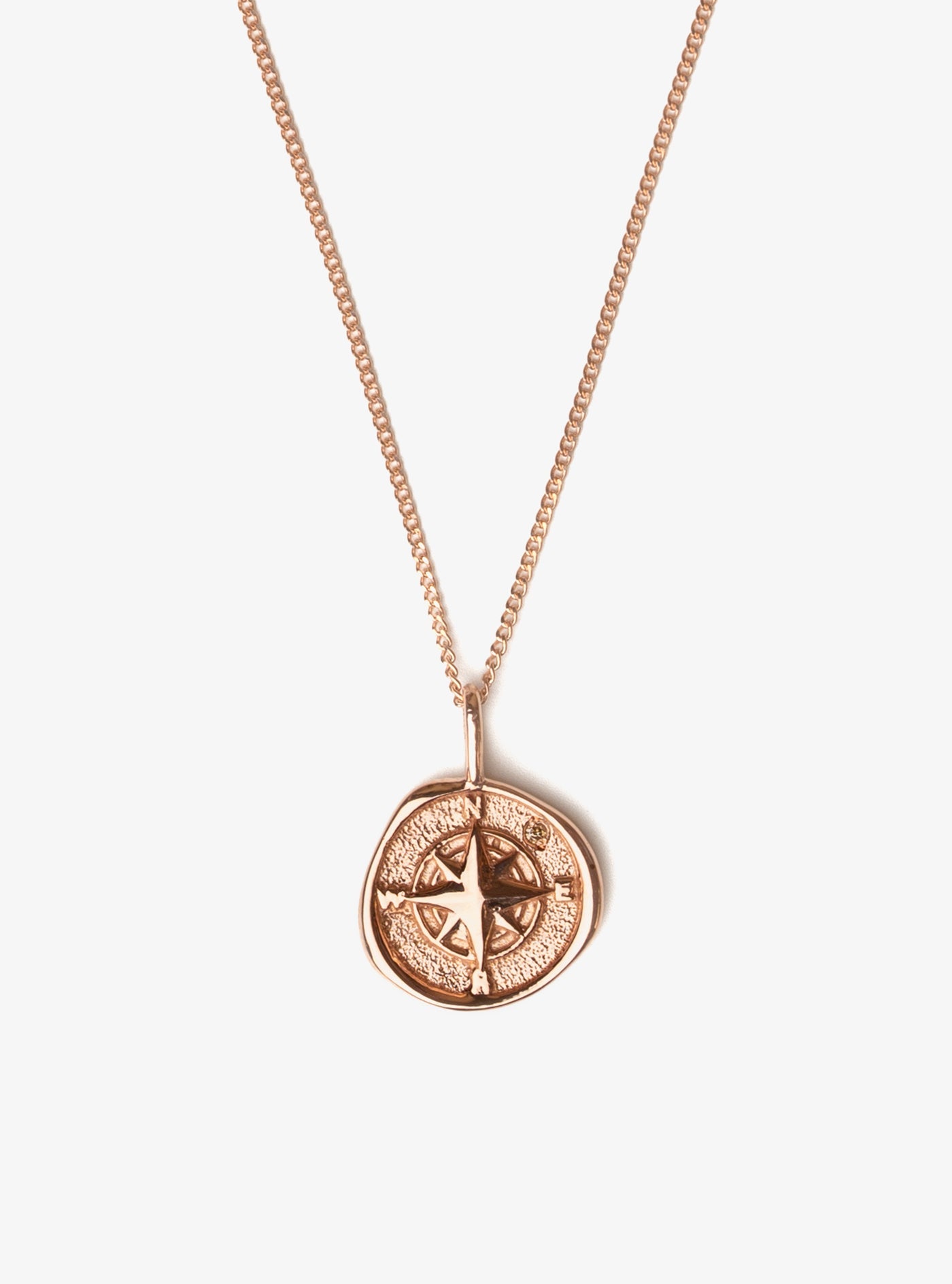 Real gold compass on sale necklace