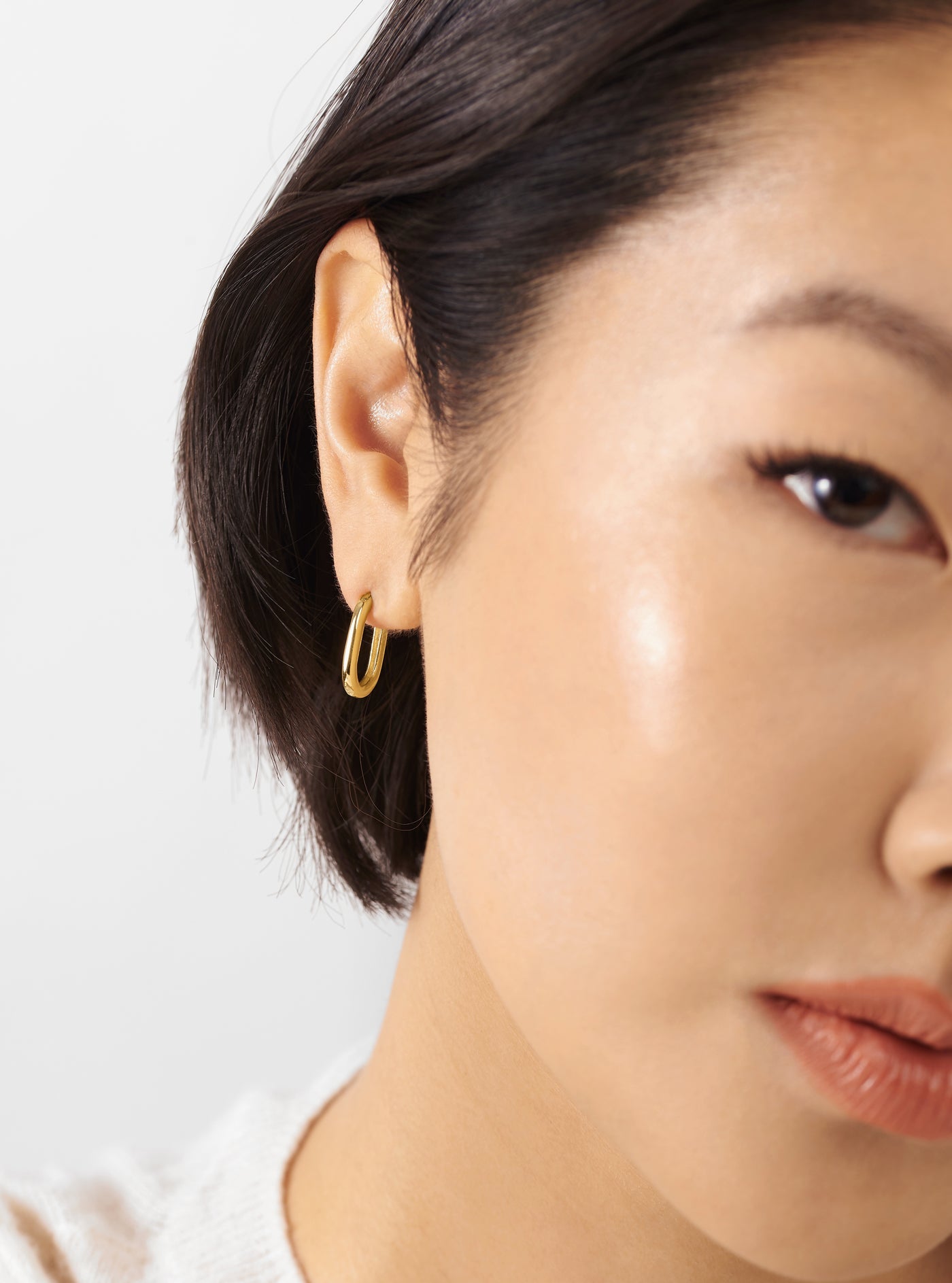 Bold Elongated Hoop Earrings