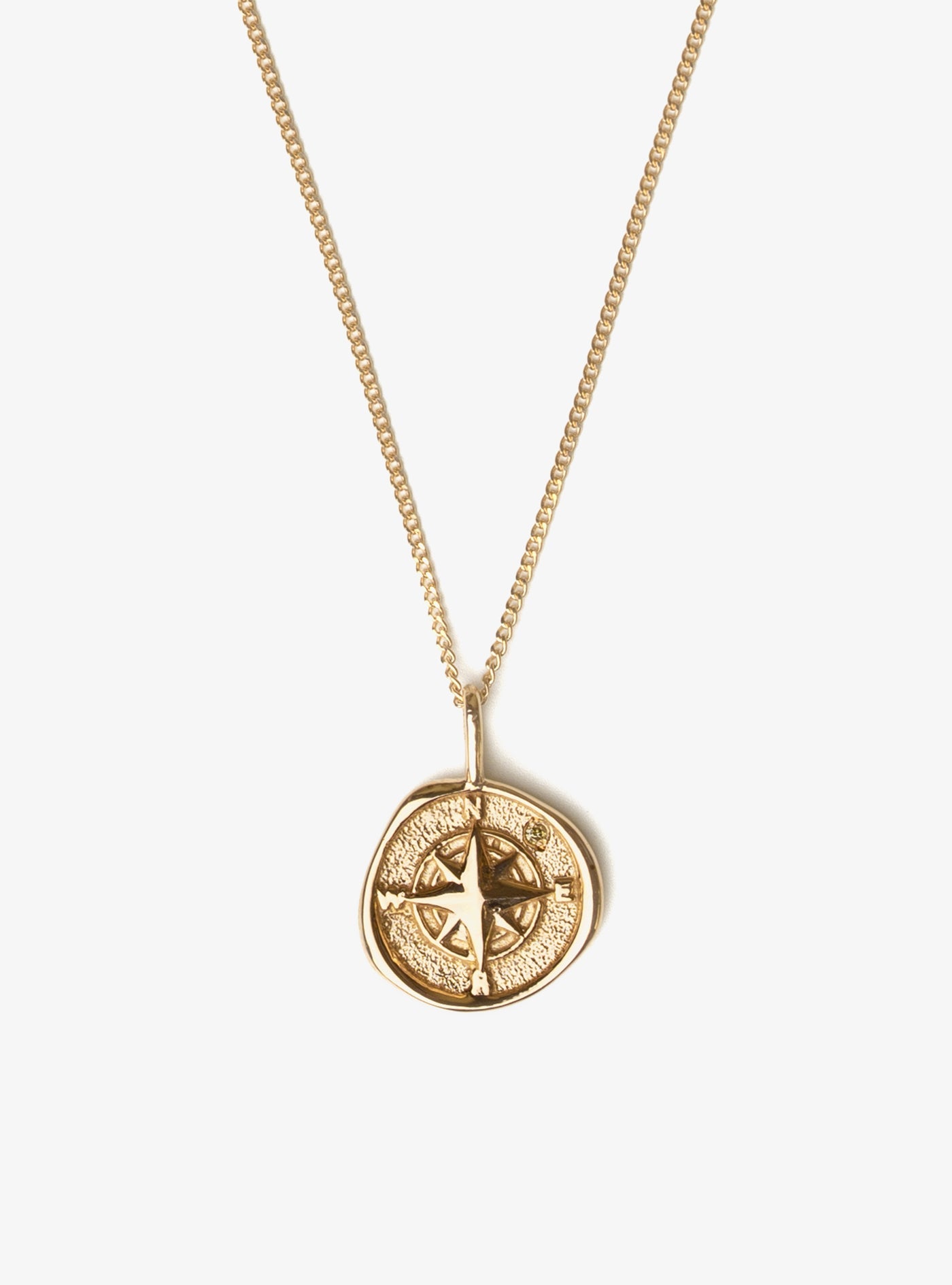 14k Two-Tone Gold Smooth Compass Rose Necklaces – Cape Cod Jewelers